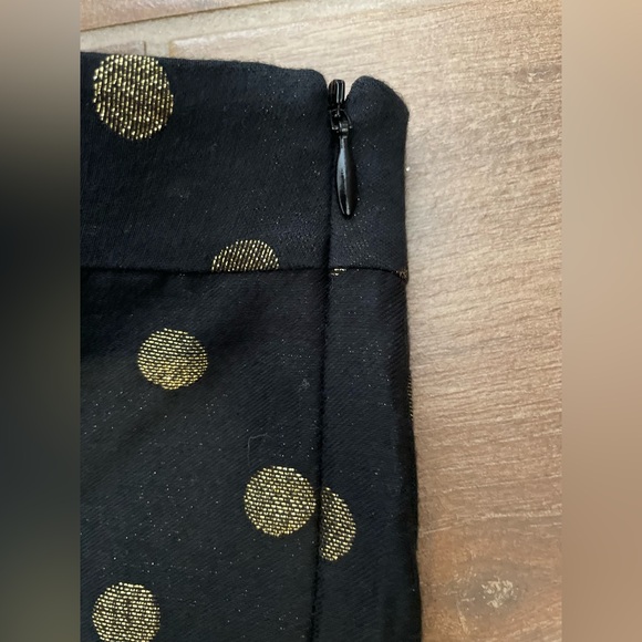 Talbots RSVP Women’s 8P Black Ankle Pants with gold metallic dots - Picture 7 of 16